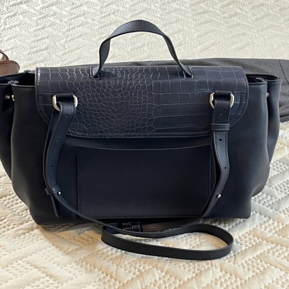 Geir Ness Vegan Navy Blue Shoulder Bag - Picture 5 of 5